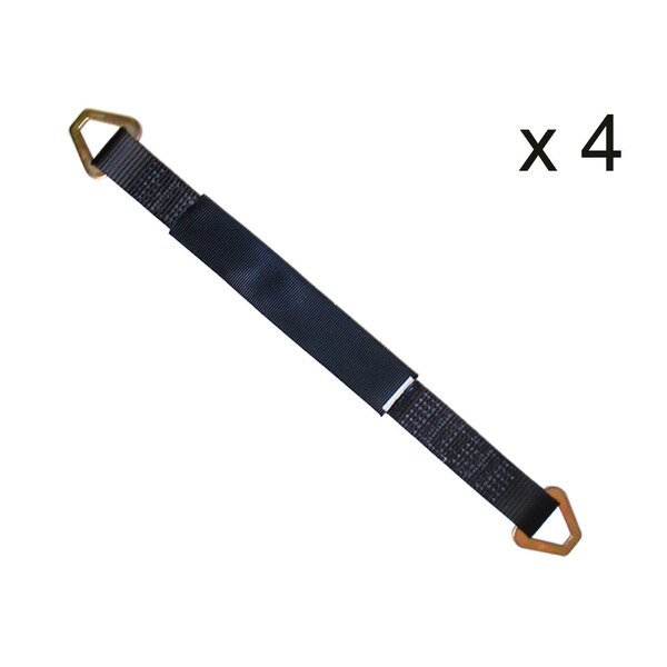 2" x 72" Axle Straps w/ Sleeve & D Rings
WLL: 3,333 lbs., PK4, Tie 4 Safe, Mfr#: RT41A-72M18-BL-C-4
