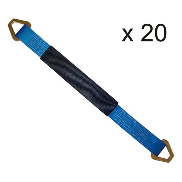 2" x 72" Axle Straps w/ Sleeve & D Rings
WLL: 3,333 lbs., PK20, Tie 4 Safe, Mfr#: RT41A-72M18-BU-C-20