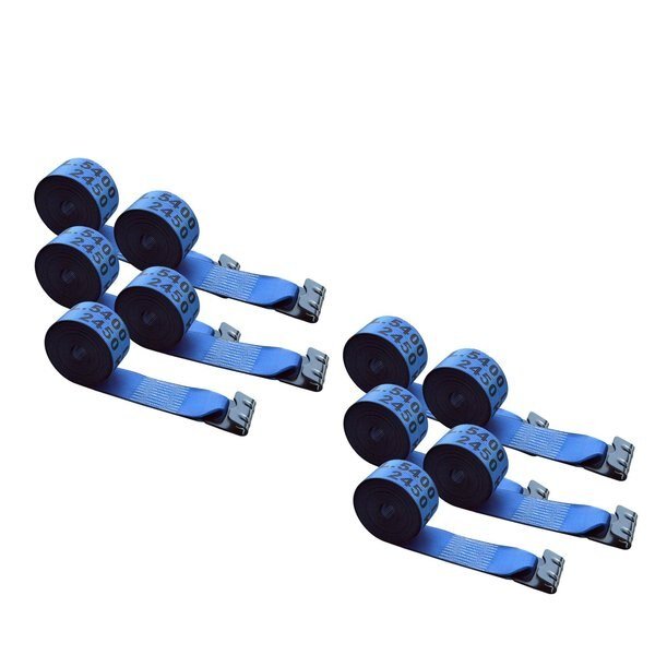 4" x 30' Winch Straps w/ Black Flat Hook
WLL: 5,400 lbs. 
, PK10, Tie 4 Safe, Mfr#: TWS41-30M12N-BU-10