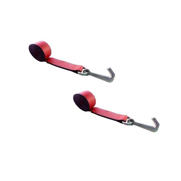 2" x 10' Lasso Strap w/ Mini J Hook for Towing Wrecker Trailer Tie Down, 2PK, Tie 4 Safe, Mfr#: TWS65-5210-R-2