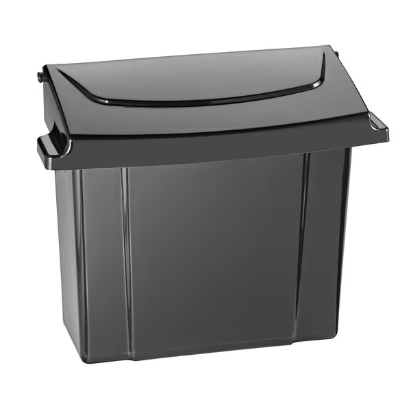 Sanitary Napkin Receptacle, Black, Alpine Industries, Mfr#: 451-BLA
