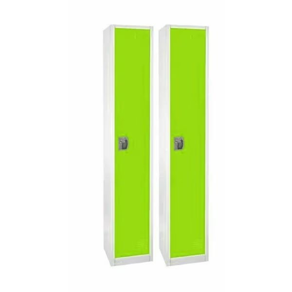 72in x 12in x 12in 1-Compartment Steel Tier Key Lock Storage Locker in Green, 2PK, Adiroffice, Mfr#: ADI629-201-GRN-2PK