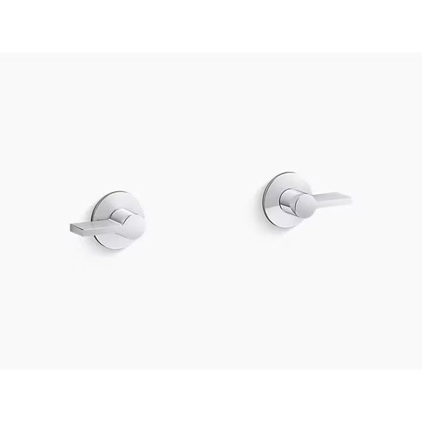 Components Wall-Mount Bathroom Sink Faucet Trim With Lever Handles, Kohler, Mfr#: T77981-4-CP