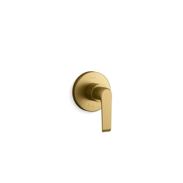 Avid Volume Control Trim, Lvr Vibrant Brushed Moderne Brass, Kohler, Mfr#: T97025-4-2MB