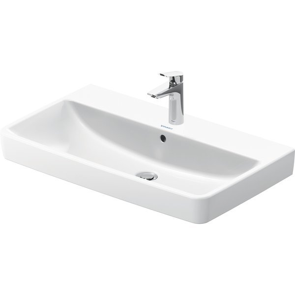 No.1 Sink 31 1/2  White High Gloss, Faucet Hole Platform, Number Of Faucet Holes: 1, Overflow -, Duravit, Mfr#: 23758000002