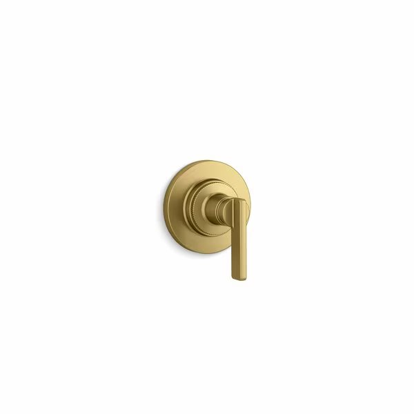 Studio Mcgee Mastershower Transfer Valve Trim With Lever Handle in Vibrant Brushed Moderne Brass, Kohler, Mfr#: T35921-4-2MB
