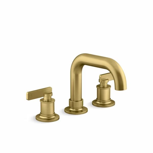Deck-Mount Bath Faucet Trim in Vibrant Brushed Moderne Brass, Kohler, Mfr#: T35911-4-2MB