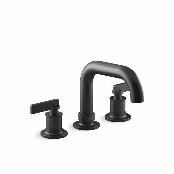 Deck-Mount Bath Faucet Trim in Matte Black, Kohler, Mfr#: T35911-4-BL