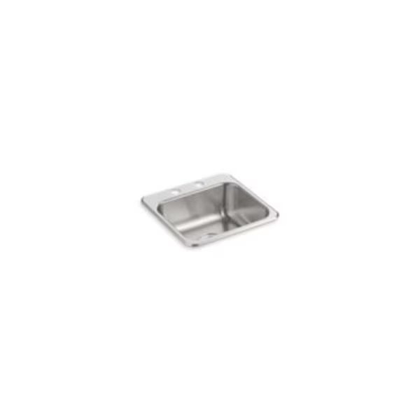 15X15 Bar Sink 2-Hole/Large Drain, Sterling, Mfr#: B153-2