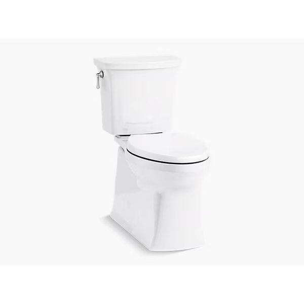Elongated 1.28 GPF Chair Height Toilet, Kohler, Mfr#: 3814-0