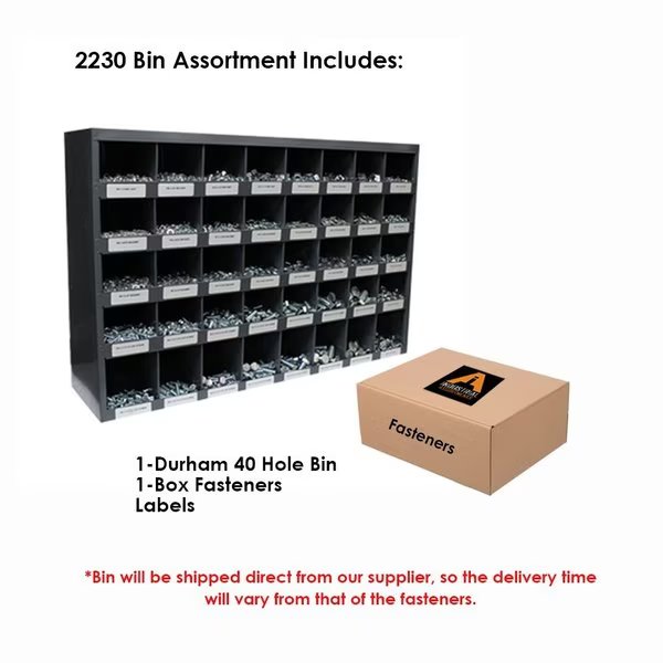 2230 Piece Metric 10.9 Coarse Thread Bolt and Nut Bin Assortment, Titan Industrial Supply, Mfr#: T2230BA109