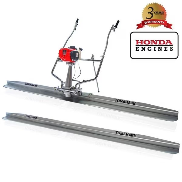 Honda Concrete Power Screed with two 8ft Magnesium Aluminum Boards, Tomahawk Power, Mfr#: TVSA-H + TSB8-P + TSB8-P