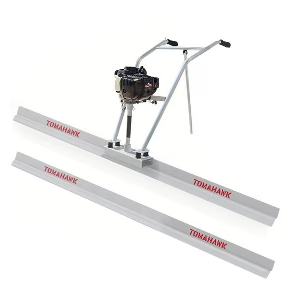 37.7cc Gas Concrete Power Screed and two 14ft Aluminum Straight Boards, Tomahawk Power, Mfr#: TVSA-T + TSB14-E + TSB14-E