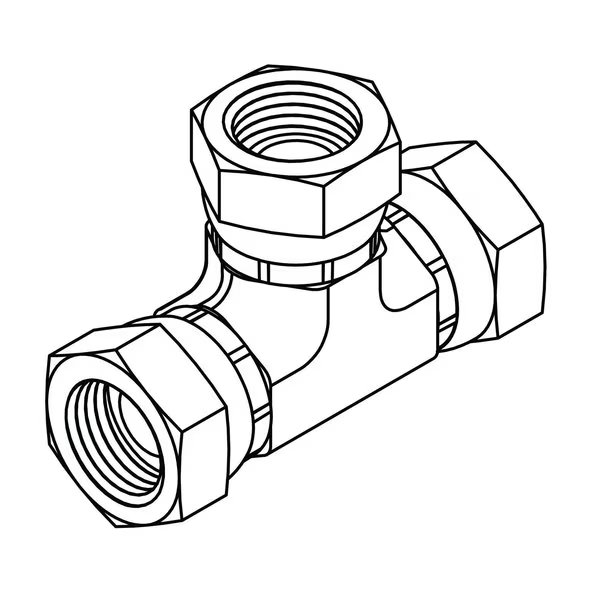 Hydraulic Fitting-Steel02FPX-02FPX-02FPX TEE, Tompkins, Mfr#: 1603-02-02-02