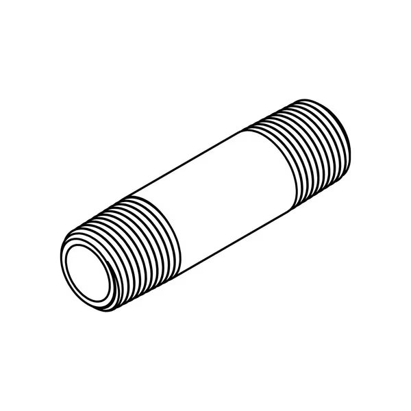 Hydraulic Fitting-Steel04MP-04MP LONG NIPPLE 4.0", Tompkins, Mfr#: 5400-N-04-4.0
