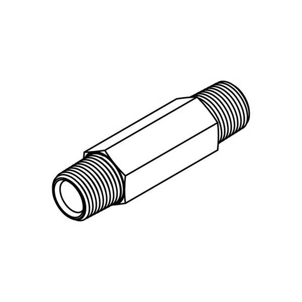Hydraulic Fitting-Steel06MP-06MP LONG HEX NIPPLE 2.00", Tompkins, Mfr#: 5404-L-06-06-2.0