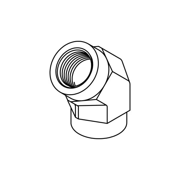 Hydraulic Fitting-Steel24FP-24FP 45, Tompkins, Mfr#: 5505-24-24