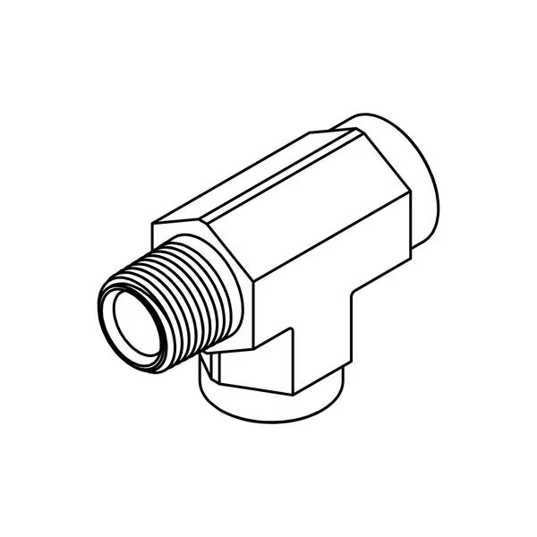 Hydraulic Fitting-Steel08MP-08FP-08FP TEE, Tompkins, Mfr#: 5602-08-08-08