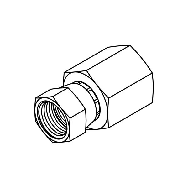 Hydraulic Fitting-Steel06FJX-04FP, Tompkins, Mfr#: 6506-06-04