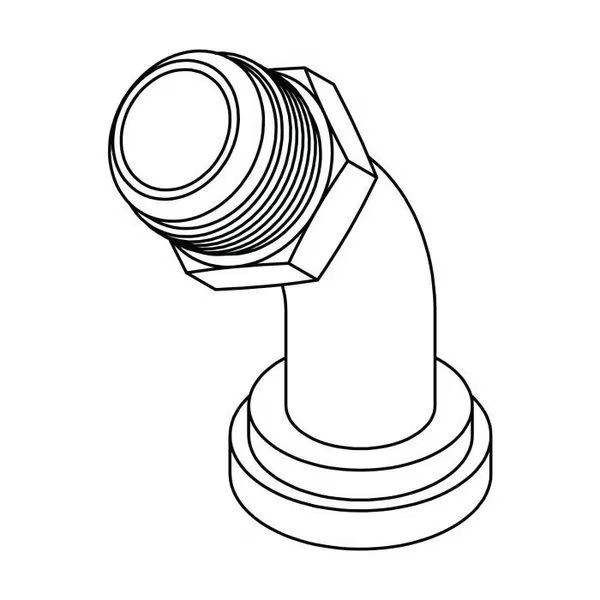 Hydraulic Fitting-Flange16MJ-20FL C61 45, Tompkins, Mfr#: 6845-16-20