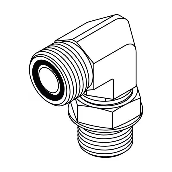Hydraulic Fitting-Steel08MORFS-08MOR 90, Tompkins, Mfr#: FF6801-08-08