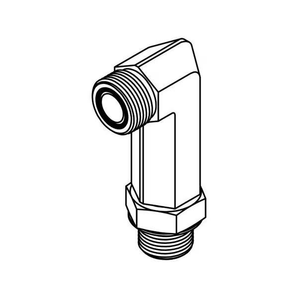Hydraulic Fitting-Steel08MORFS-08MOR 90 EX LONG 2.95", Tompkins, Mfr#: FF6801-LL-08-08-2.95