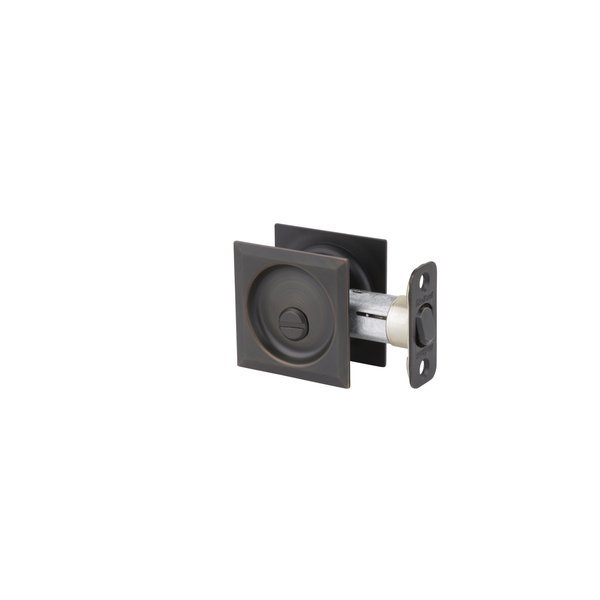 Square Privacy Pocket Door Lock Venetian Bronze Finish, Kwikset, Mfr#: 335SQT-11P