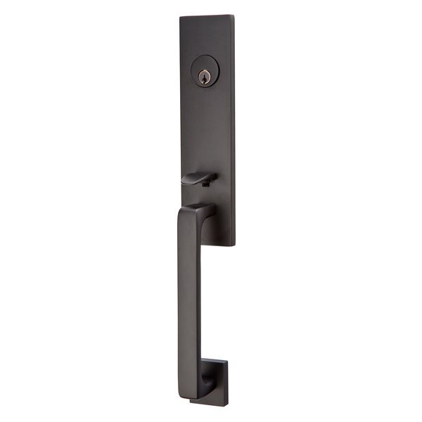 Flat Black Handleset 4818ROUUS19, Emtek, Mfr#: 4818ROUUS19