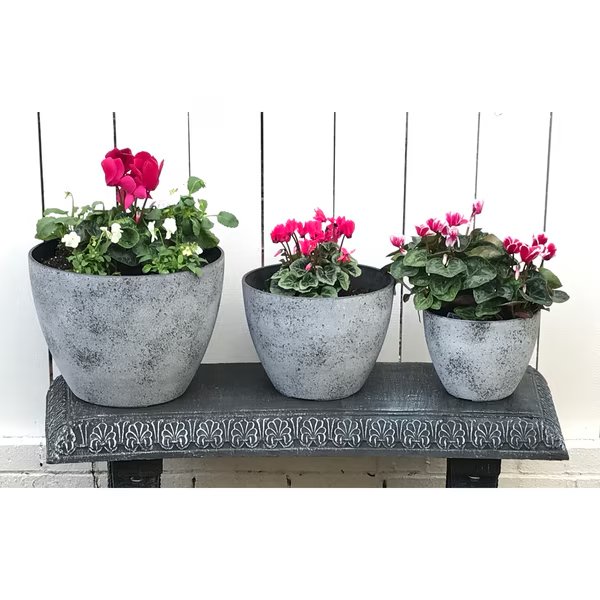 Different Size Nested Planters, Set of 3, Red Star, Mfr#: PM-Pot3G
