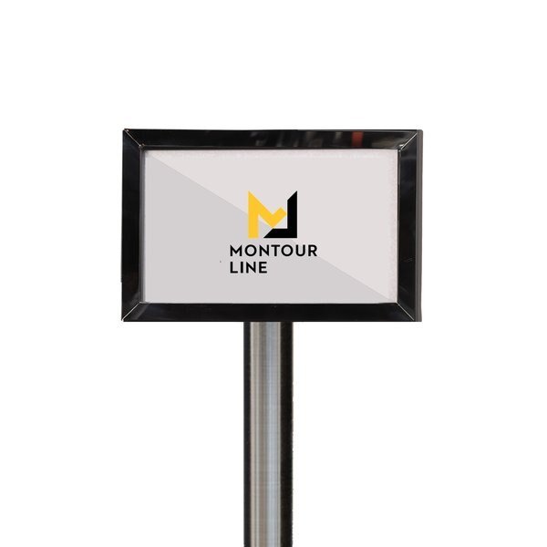 Sign Frame Floor Standing 7 x 11 in. H Satin Stainless Steel, Montour Line, Mfr#: FS200-711-H-SS