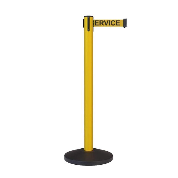 Stanchion Belt Barrier Yellow Post 9ft. Out of... Belt, Montour Line, Mfr#: MS630-YW-OUTOFYB-90