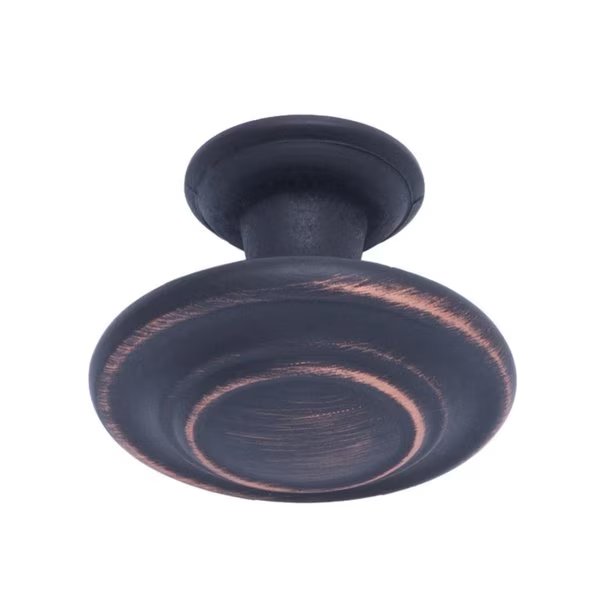 1-1/4 in. Oil Rubbed Bronze Round Cabinet Knob (10PK), South Main Hardware, Mfr#: SH3155-ORB-10