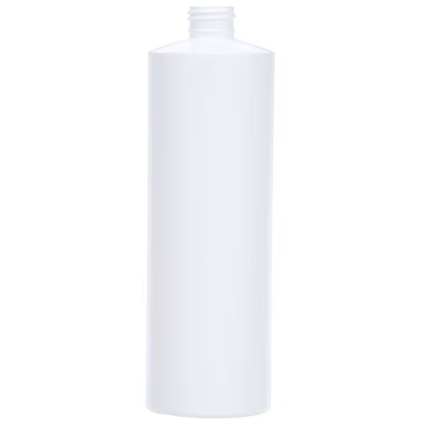16 oz White HDPE Plastic Cylinder Round  Bottle- 24-410 Neck Finish, Tricorbraun, Mfr#: 027586