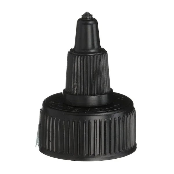 24-410 Black Ldpe Spout Closure, .145' Orifice Ribbed Skirt, Twist Open/Close, Tricorbraun, Mfr#: 145591