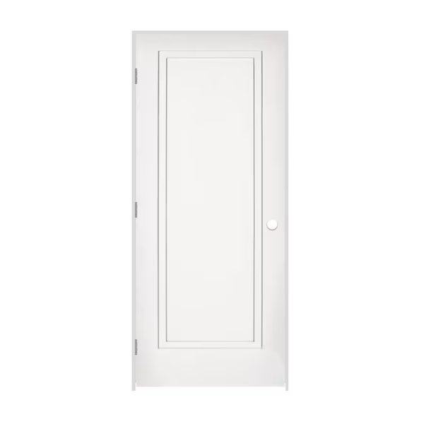 34"x80"x13/8" Primed 1Panel 2Step Interior Shaker 71/4" RH Prehung Door Satin Nickel Hinges, Trimlite, Mfr#: 2168pri8491RH15714