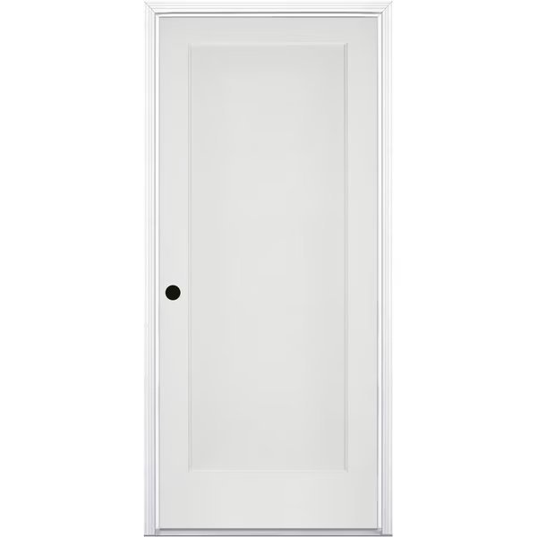 Primed 1Panel Interior Flat Panel Ovolo Bead 20 Min Fire Rated 49/16" RH Prehung Brushed Chrome, Trimlite, Mfr#: 3068134PRI802020MRH26DM4916