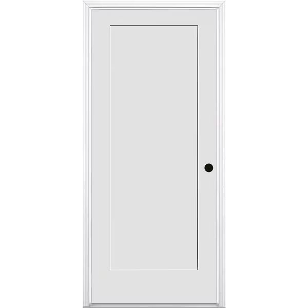 Primed 1Panel Interior Shaker 20 Min Fire Rated 49/16" LH Prehung Door Matte Hinges, Trimlite, Mfr#: 2880134PRI840120MLH1DM4916