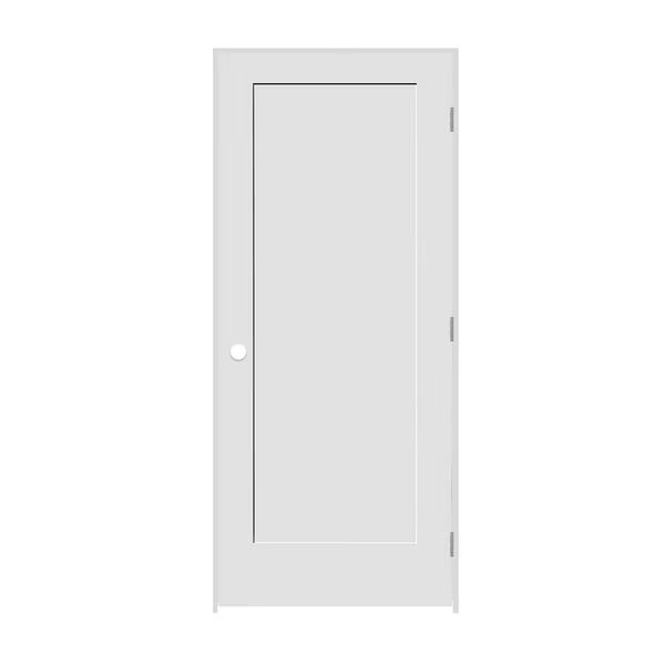 28" x 80" x 1-3/8" Primed 1-Panel Interior Shaker 4-9/16" LH Prehung Door with Satin Nickel Hinges, Trimlite, Mfr#: 2468pri8401LH154916