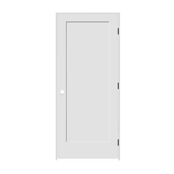 32" x 80" x 1-3/8" Primed 1-Panel Interior Shaker 4-9/16" LH Prehung Door with Black Hinges, Codel Doors, Mfr#: 2868pri8401LH1D4916