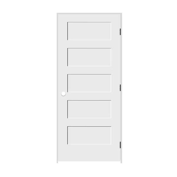 26"x84"x13/8" Primed 5Panel Equal Panel Interior Shaker 69/16" LH Prehung Door Matte Black Hinges, Trimlite, Mfr#: 2270pri8405LH10B6916