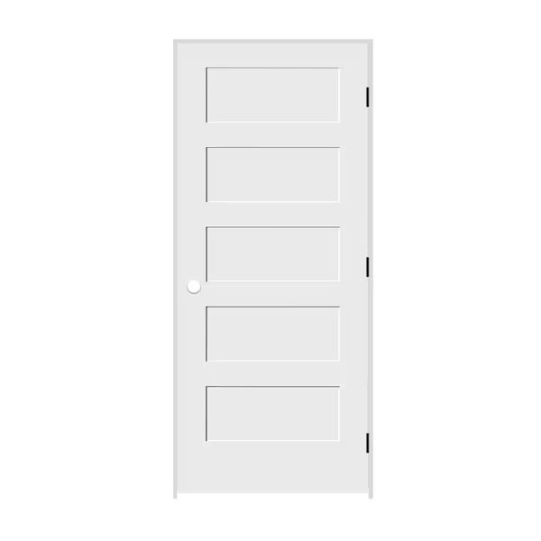 32" x 84" x 1-3/8" Primed 5-Panel Equal Panel Interior Shaker 4-9/16" LH Prehung Door w/Black Hinges, Codel Doors, Mfr#: 2870pri8405LH1D4916