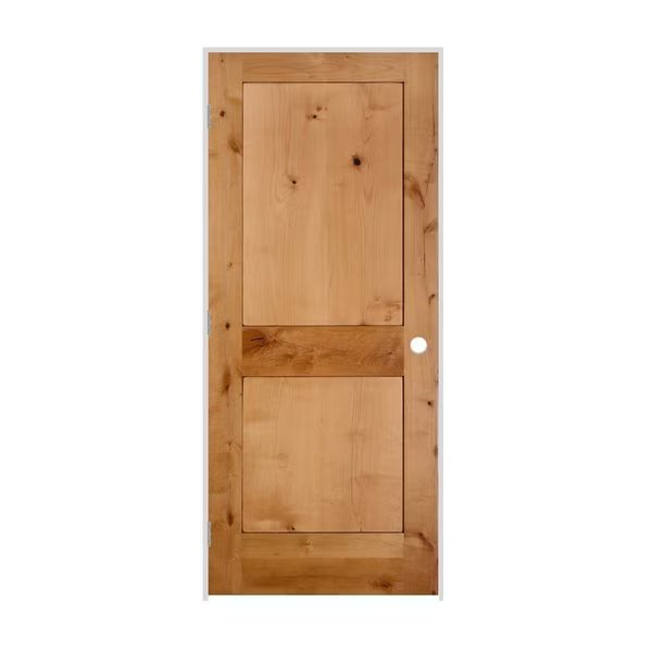 26" x 80" x 1-3/8" Knotty Alder 2-Panel Interior Shaker 4-9/16" RH Prehung Door w/Satin Nckl Hinges, Codel Doors, Mfr#: 2268ska8402RH154916