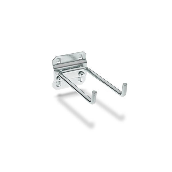 4 In. Double Rod 90 Degree Bend Steel Pegboard Hook for LocBoard 5 Pack, Triton Products, Mfr#: 52419