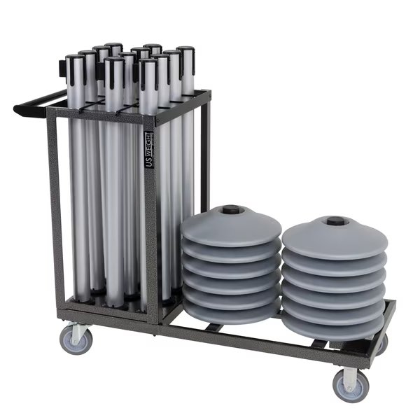 Statesman Stanchion Cart Kit, Silver Premium Steel, Us Weight, Mfr#: U2509SLVR12