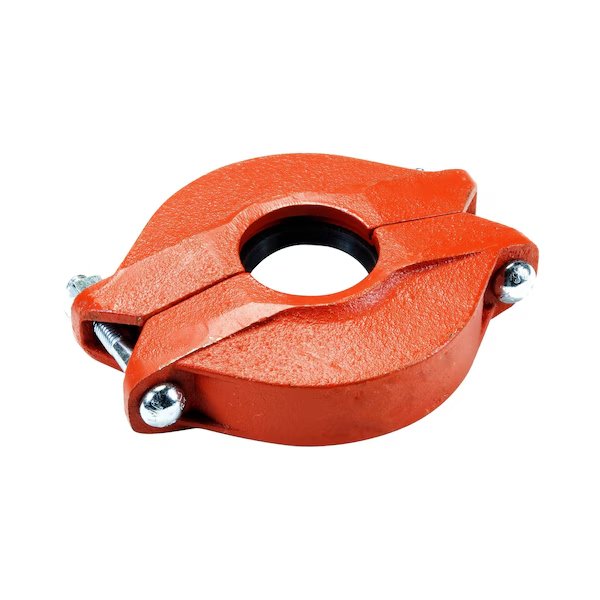 Grooved Pipe Fitting - Ductile Iron Orange Enamel-Coated - Reducing Coupling - 8 x 6 Grooved End, Usa Industrials, Mfr#: ZUSA-PF-19834