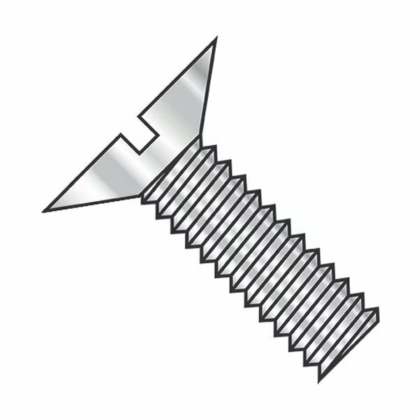 #6-32 x 1/2 in Slotted Flat Machine Screw, Plain 18-8 Stainless Steel, Usa Industrials, Mfr#: BULK-SCRW-4686