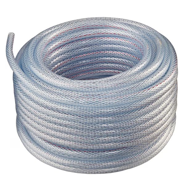 5/8" IDx3/4" ODx100Ft Reinforced Non-Toxic Braided Vinyl Tubing, Hydromaxx, Mfr#: BRVT058100