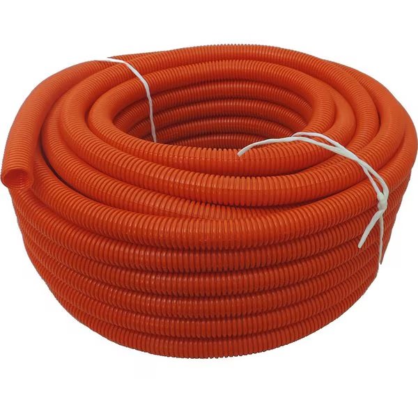 2 in. x 100 ft Flexible Corrugated Orange HDPE NON Split Tubing Wire Loom, Hydromaxx, Mfr#: OHDPENS200100