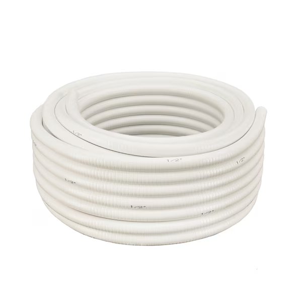 3/4"x50Ft White Flexible PVC Pipe, Hydromaxx, Mfr#: WF034050