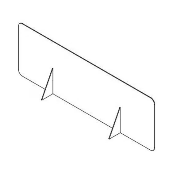 Clear Plastic Dividers w/Round Corners - 1/8" T x 60" W x 24" H, PK6, Usa Industrials, Mfr#: BULK-PD-64